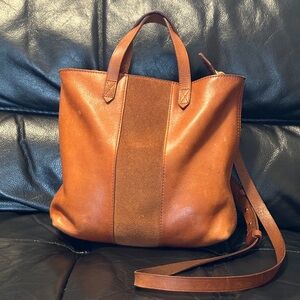 Madewell Brown Leather Crossbody Transport Bag